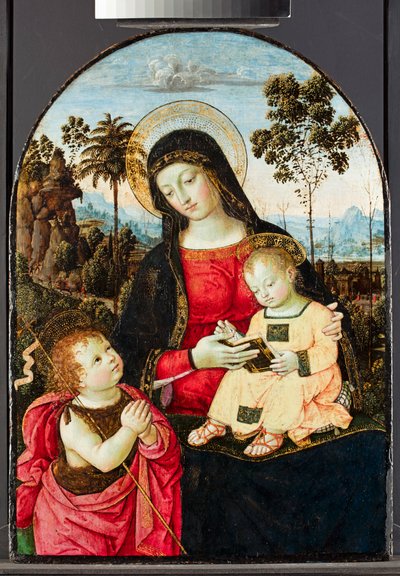 Virgin and Child with St. John the Baptist by Bernardino di Betto Pinturicchio